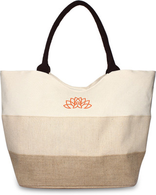 

TYIstore Natural Fabric Tote Bag Multipurpose Bag(Cream, Beige, 20 L)