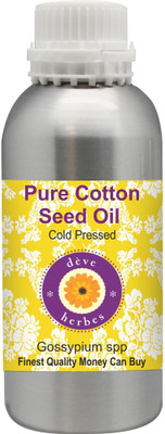 

Deve Herbes Pure Cotton Seed Oil (Gossypium spp) 100% Natural Therapeutic Grade Cold Pressed(300 ml)