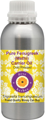 

Deve Herbes Pure Fenugreek (Methi) Carrier Oil (Trigonella foenumgraecum) 100% Natural Therapeutic Grade Cold Pressed(630 ml)