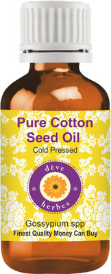 

Deve Herbes Pure Cotton Seed Oil (Gossypium spp) 100% Natural Therapeutic Grade Cold Pressed(50 ml)