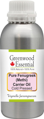 

Greenwood Essential Pure Fenugreek (Methi) Carrier Oil (Trigonella foenumgraecum) 100% Natural Therapeutic Grade Cold Pressed(300 ml)