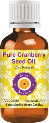 

Deve Herbes Pure Cranberry Seed Oil (Vaccinium macrocarpon) 100% Natural Therapeutic Grade Cold Pressed(30 ml)