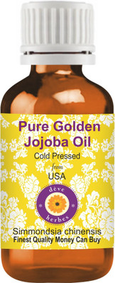 

Deve Herbes Pure Golden Jojoba Oil (Simmondsia chinensis) 100% Natural Therapeutic Grade Cold Pressed(100 ml)