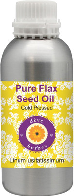 

Deve Herbes Pure Flax Seed Oil (Linum usitatissimum) 100% Natural Therapeutic Grade Cold Pressed(630 ml)
