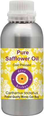 

Deve Herbes Pure Safflower Oil (Carthamus tinctorius) 100% Natural Therapeutic Grade Cold Pressed(1250 ml)