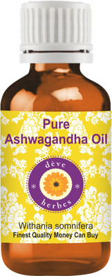 

Deve Herbes Pure Ashwagandha Oil (Withania somnifera) 100% Natural Therapeutic Grade(50 ml)