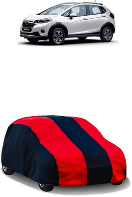 QualityBeast Car Cover For Honda WRV (Without Mirror Pockets)(Red, Black)