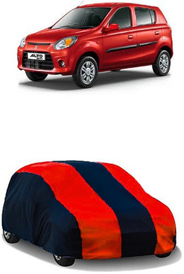 QualityBeast Car Cover For Maruti Suzuki Alto 800 (Without Mirror Pockets)(Maroon, Black)