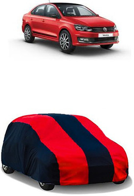 QualityBeast Car Cover For Volkswagen Vento (Without Mirror Pockets)(Red, Black)
