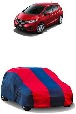QualityBeast Car Cover For Honda Jazz (Without Mirror Pockets)(Red, Blue)