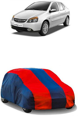 QualityBeast Car Cover For Tata Indigo eCS (Without Mirror Pockets)(Maroon, Blue)