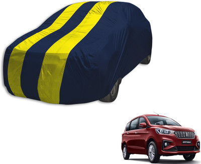 MOCKHE Car Cover For Maruti Suzuki Ertiga (Without Mirror Pockets)(Blue, Yellow, For 2018 Models)
