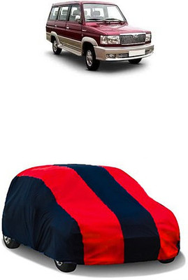 QualityBeast Car Cover For Toyota Qualis (Without Mirror Pockets)(Red, Black)