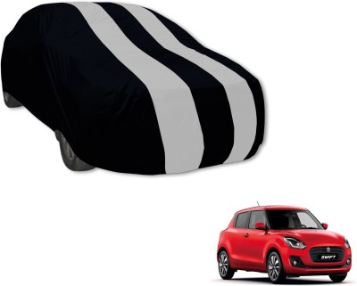 Auto Hub Car Cover For Maruti Suzuki Swift (Without Mirror Pockets)(Black, Silver, For 2018 Models)