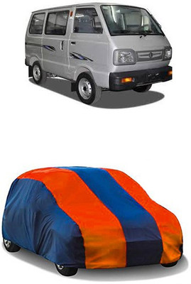 QualityBeast Car Cover For Maruti Suzuki Omni (Without Mirror Pockets)(Orange, Blue)