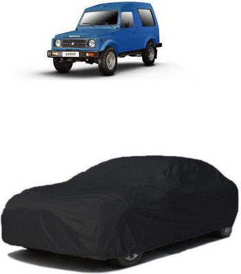 QualityBeast Car Cover For Maruti Suzuki Gypsy MG-410 (Without Mirror Pockets)(Black)