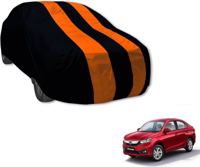 Auto Hub Car Cover For Honda Amaze (Without Mirror Pockets)(Black, Orange, For 2018 Models)