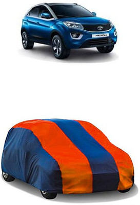 QualityBeast Car Cover For Tata Nexon (Without Mirror Pockets)(Orange, Blue)