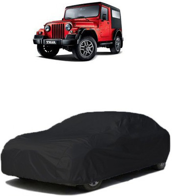 QualityBeast Car Cover For Mahindra Thar (Without Mirror Pockets)(Black)