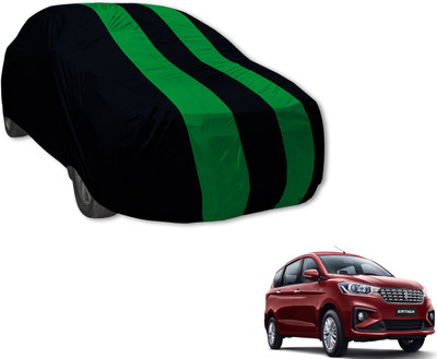 MOCKHE Car Cover For Maruti Suzuki Ertiga (Without Mirror Pockets)(Black, Green, For 2018 Models)