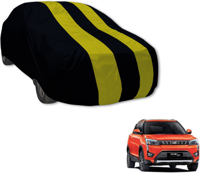 Auto Hub Car Cover For Mahindra Universal For Car (Without Mirror Pockets)(Black, Yellow, For 2018 Models)