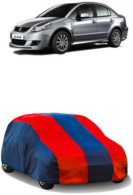 QualityBeast Car Cover For Maruti Suzuki SX4 (Without Mirror Pockets)(Maroon, Blue)