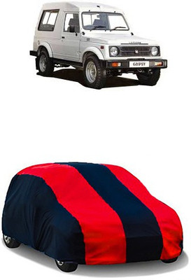 QualityBeast Car Cover For Maruti Suzuki Gypsy King (Without Mirror Pockets)(Red, Black)