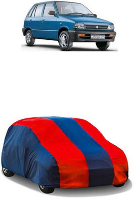 QualityBeast Car Cover For Maruti Suzuki 800 (Without Mirror Pockets)(Maroon, Blue)