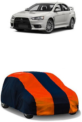QualityBeast Car Cover For Mitsubishi Lancer (Without Mirror Pockets)(Orange, Black)