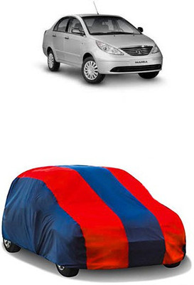 QualityBeast Car Cover For Tata Manza (Without Mirror Pockets)(Maroon, Blue)