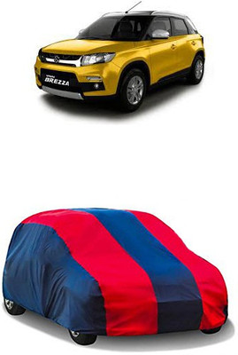 QualityBeast Car Cover For Maruti Suzuki Vitara Brezza (Without Mirror Pockets)(Red, Blue)