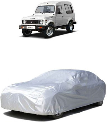 QualityBeast Car Cover For Maruti Suzuki Gypsy (Without Mirror Pockets)(Silver)