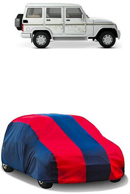 QualityBeast Car Cover For Mahindra Bolero (Without Mirror Pockets)(Red, Blue)