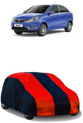 QualityBeast Car Cover For Tata Zest (Without Mirror Pockets)(Maroon, Black)