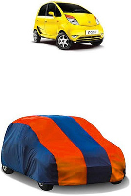 QualityBeast Car Cover For Tata Nano (Without Mirror Pockets)(Orange, Blue)