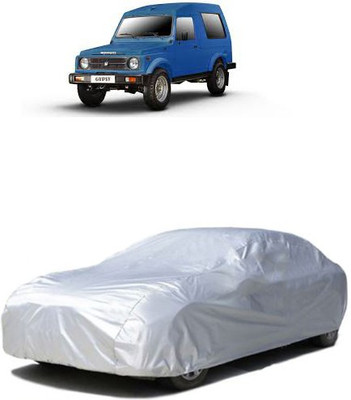 QualityBeast Car Cover For Maruti Suzuki Gypsy MG-410 (Without Mirror Pockets)(Silver)