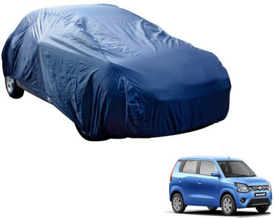 MOCKHE Car Cover For Maruti Suzuki WagonR (Without Mirror Pockets)(Blue, For 2018 Models)