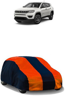 QualityBeast Car Cover For Jeep Compass (Without Mirror Pockets)(Orange, Black)