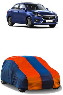 QualityBeast Car Cover For Maruti Suzuki Swift Dzire (Without Mirror Pockets)(Orange, Blue)