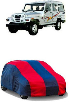 QualityBeast Car Cover For Mahindra Marshal (Without Mirror Pockets)(Red, Blue)