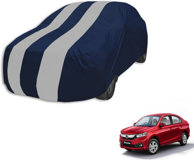 MOCKHE Car Cover For Honda Amaze (Without Mirror Pockets)(Blue, Silver, For 2018 Models)