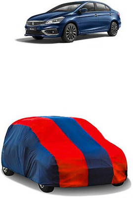 QualityBeast Car Cover For Maruti Suzuki Ciaz (Without Mirror Pockets)(Maroon, Blue)