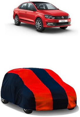 QualityBeast Car Cover For Volkswagen Vento (Without Mirror Pockets)(Maroon, Black)