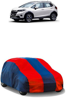 QualityBeast Car Cover For Honda WRV (Without Mirror Pockets)(Maroon, Blue)