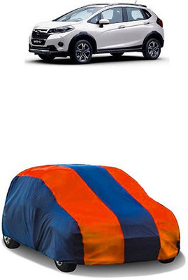 QualityBeast Car Cover For Honda WRV (Without Mirror Pockets)(Orange, Blue)