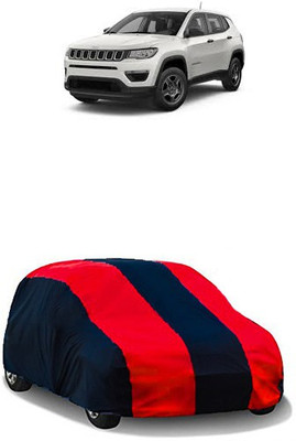 QualityBeast Car Cover For Jeep Compass (Without Mirror Pockets)(Red, Black)