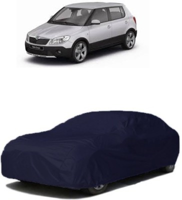 QualityBeast Car Cover For Skoda Fabia Scout (Without Mirror Pockets)(Blue)