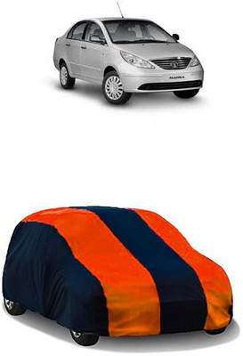 QualityBeast Car Cover For Tata Manza (Without Mirror Pockets)(Orange, Black)