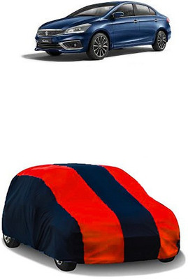 QualityBeast Car Cover For Maruti Suzuki Ciaz (Without Mirror Pockets)(Maroon, Black)