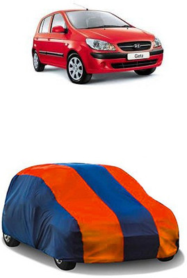 QualityBeast Car Cover For Hyundai Getz Prime (Without Mirror Pockets)(Orange, Blue)